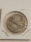 1941 Walking Liberty Half Dollar, 90% Silver, Circulated Half Dollar US Coin