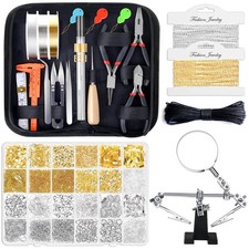 Professional Jewelry Making Kit with Tools, Findings Adjustable Helping Hands