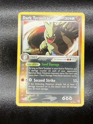 2004 Pokemon Ex Team Rocket Reuturns Holo Dark Tyranitar 20/109 LP 511
