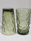 Vintage~Anchor Hocking ~ Set of 2 ~ 4-Inch Juice Glasses~Milano Avocado Green — photo 5