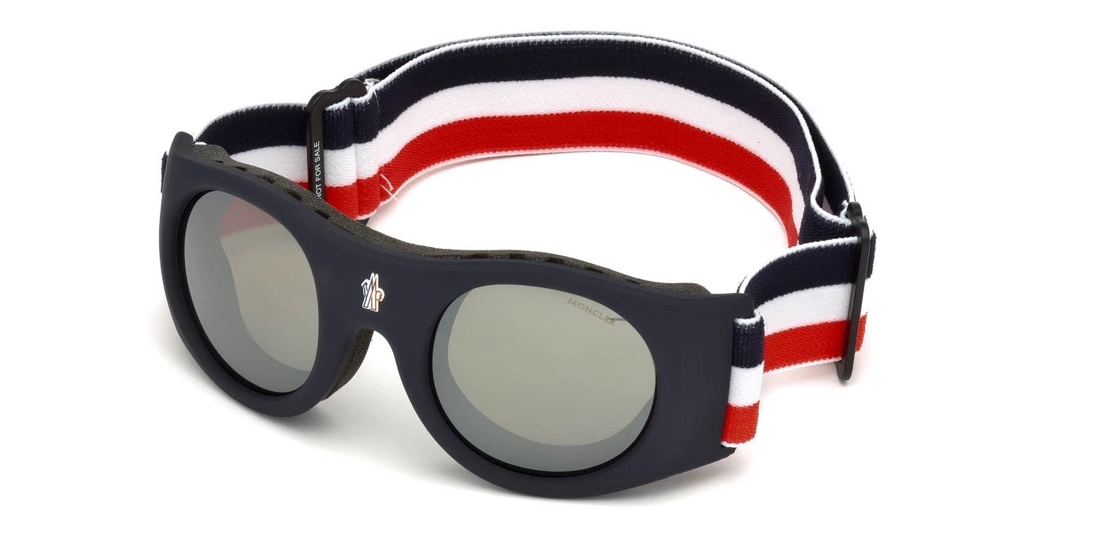 Moncler — Moncler ML0051 92C Blue Ski Goggles Branded Round Sport Acetate Frame 55-26 sd*