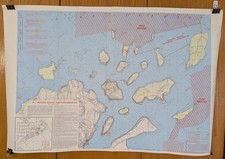 Vintage 1993 A.I. Apostle Islands National Lakeshore Color Map by McKenzie 38&rdquo; x