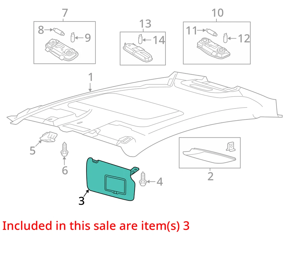 Espejo retrovisor parasol izquierdo gris 1023950 Ford Fiesta 2011-2019 conductor Foto 3 de 4