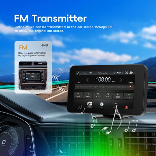 4.7" Zoll Tragbarer Apple CarPlay und Android Auto Wireless Display Autoradio - Bild 9 von 24