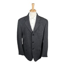 Polo Ralph Lauren Gray Herringbone Wool Blend Men s Blazer Size L Excellent