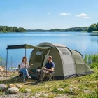Outsunny Tente de camping avec auvent imperméable pour 3-4 personnes, Vert