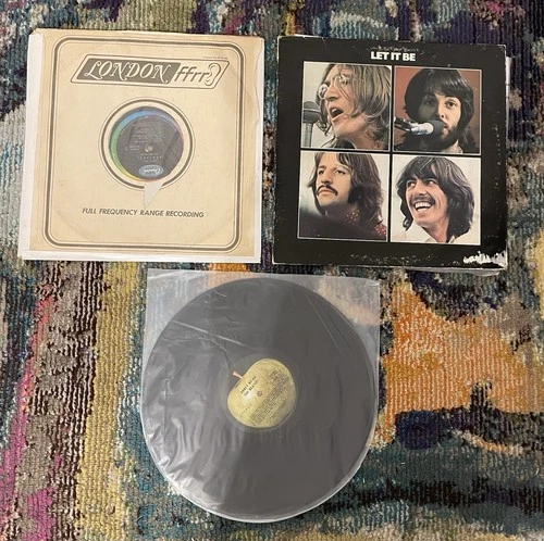 The Beatles 3-LP Lot - Abbey Rd. (No Sleeve), Meet the Beatles, Let It Be