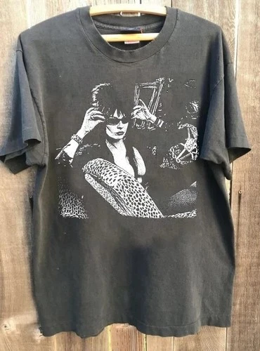 Mistress of the Dark Elvira horror short sleeve charcoal color Unisex T shirt - product listing photo