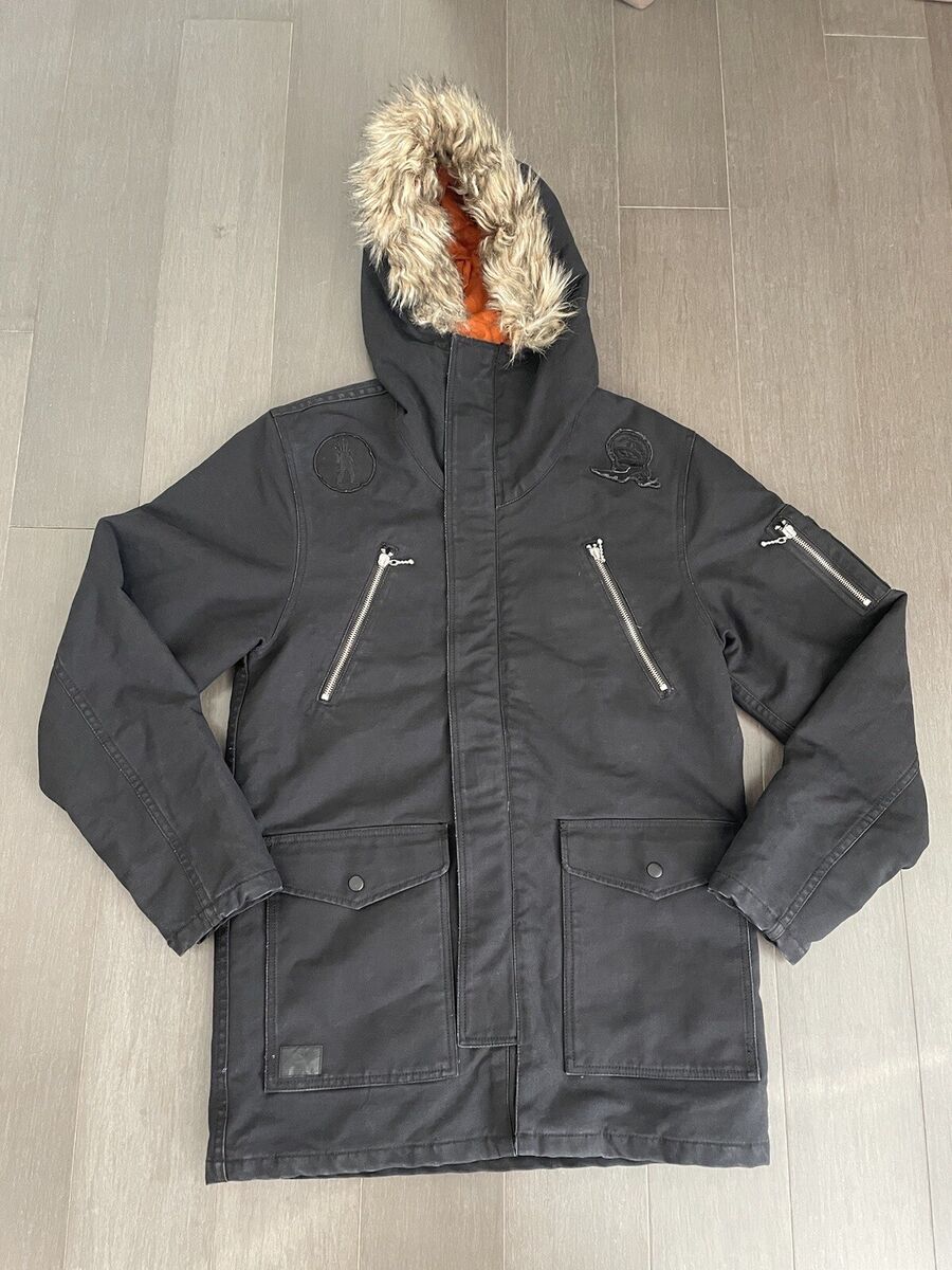 Stussy x Kappa Sigma Fur Jacket Black Vintage Rare SIZE Stussy x Kappa Sigma Fur Jacket Black Vintage Rare SIZE