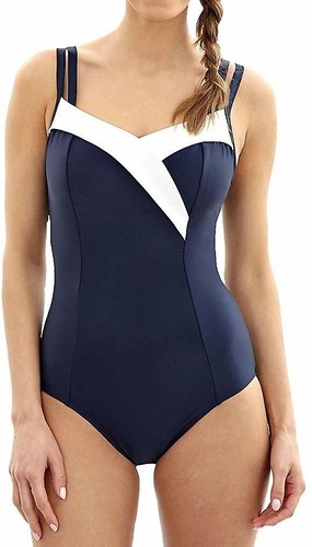Panache NAVY/WHITE Portofino One Piece Swimsuit, 30K - Afbeelding 1 van 2