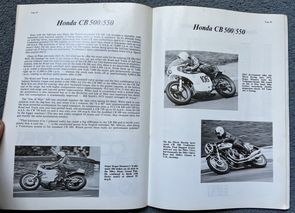 Yoshimura ENGINE MIKUNI XR GS CB HONDA Racing PARTS MANUAL FRAME