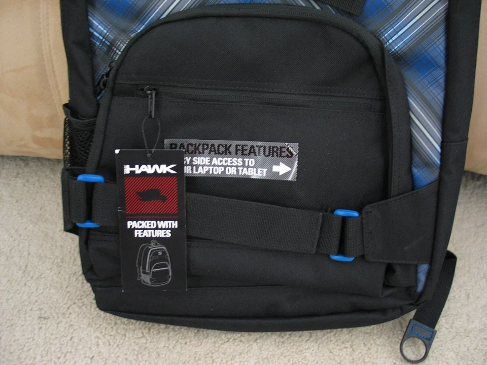 NUEVO Tony Hawk Escuela Universitaria Laptop Mochila Bolso Cremallera Bolsillos Correa Ajustable Foto 4 de 4