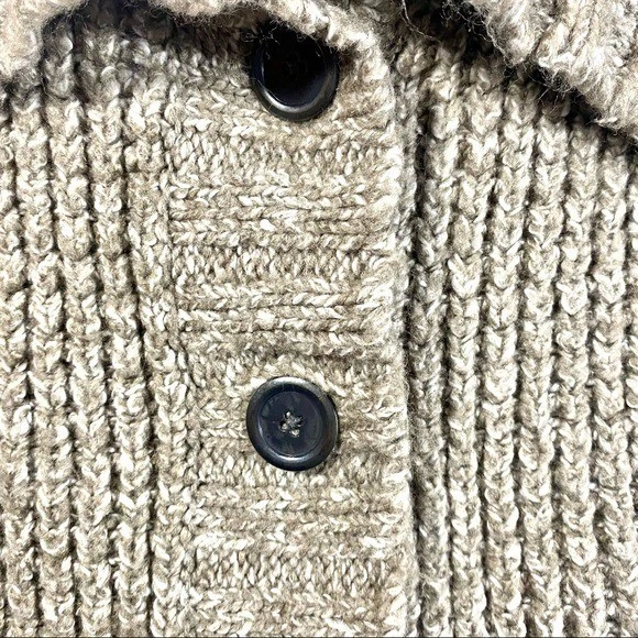 Kenneth Cole желтовато-коричневый трикотаж рубашка рукав на пуговицах кардиган размер XS - Изображение 3 из 4