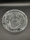 VTG 1970s Blenko Large 11” Clear Art Glass Sun Face Ashtray John Nickerson 734