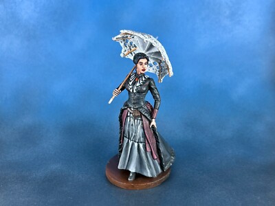Resin Tabletop Miniature gothic girl with umbrella. painted Toy