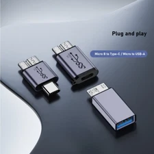 3pack Micro-B to USB 3.0 Adapter for USB External Hard Drive Data Sync Connector