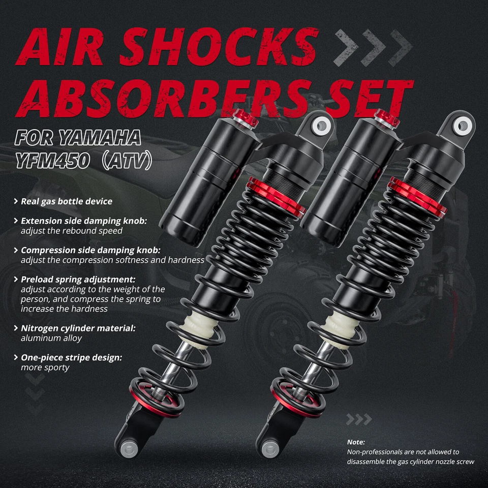 Par de amortiguadores de ajuste de rebote delantero etapa 5 para Yamaha YFZ 450R YFZ450 Foto 4 de 4