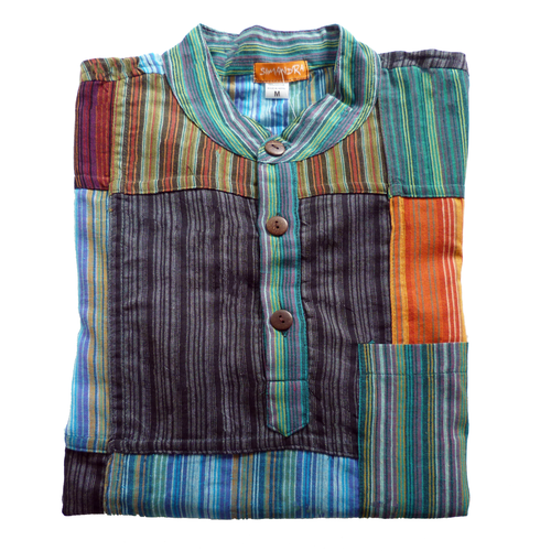 Covisoty Maglietta Uomo Con Cappuccio In Cotone Casual T-Shirt Patchwork Felpa Con Cappuccio Grigio S - Foto 3