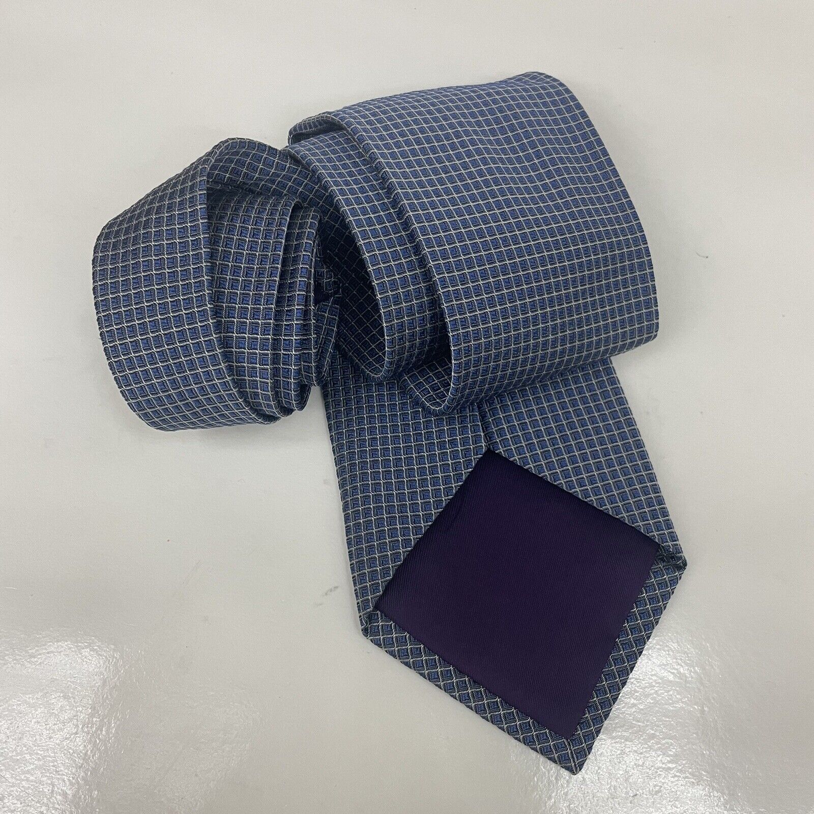 Ralph Lauren Purple Label Silk Blue Silver Geomet… - image 3