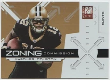 2010 Donruss Elite Zoning Commission Gold #9 Marques Colston /999 - New Orleans