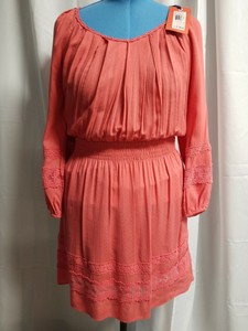 coral boho dress