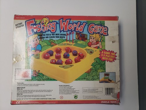 Vintage FISHING GAME Battery Operated Toy RARE Aldi Moving Fish Works Great! - Picture 7 of 10