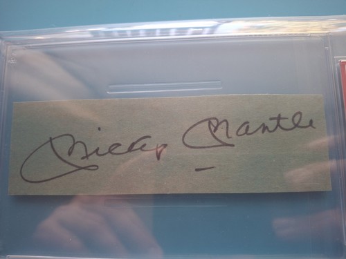 Baseball Mickey Mantle Signed AUTO Cut PSA 9 - Picture 2 of 3