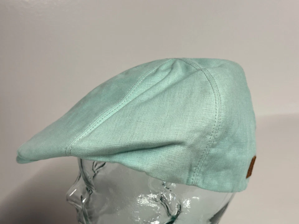 Goorin Bros Seafoam Verde Claro Lino Benjamin Paul 6 Panel Hiedra Gorra Plana XL NUEVO Foto 3 de 4
