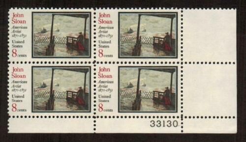 1433 MNH OG Plate Block (4) 1971 8c John Sloan American Artist Free US Shipping - Picture 1 of 1