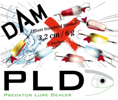 DAM Effzett Standard Blinker 3,2 cm 6 g Zander Barsch Hecht Rapfen Angelköder