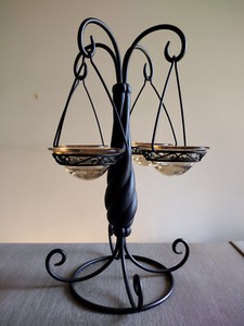 PartyLite Brown Global Fusion Tree Tealight Candle Holder (Used-Complete)
