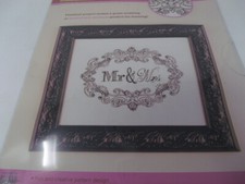 Artiste MR.  MRS. Stamped Cross Stitch Kit 8.5 x 11.5