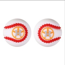 5 pc. Baseball Silicone Focal Bead Beadable 3D 20mm