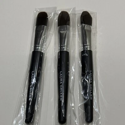3 x LAURA GELLER FOUNDATION POWDER BRUSH NEW~ SLEEVED