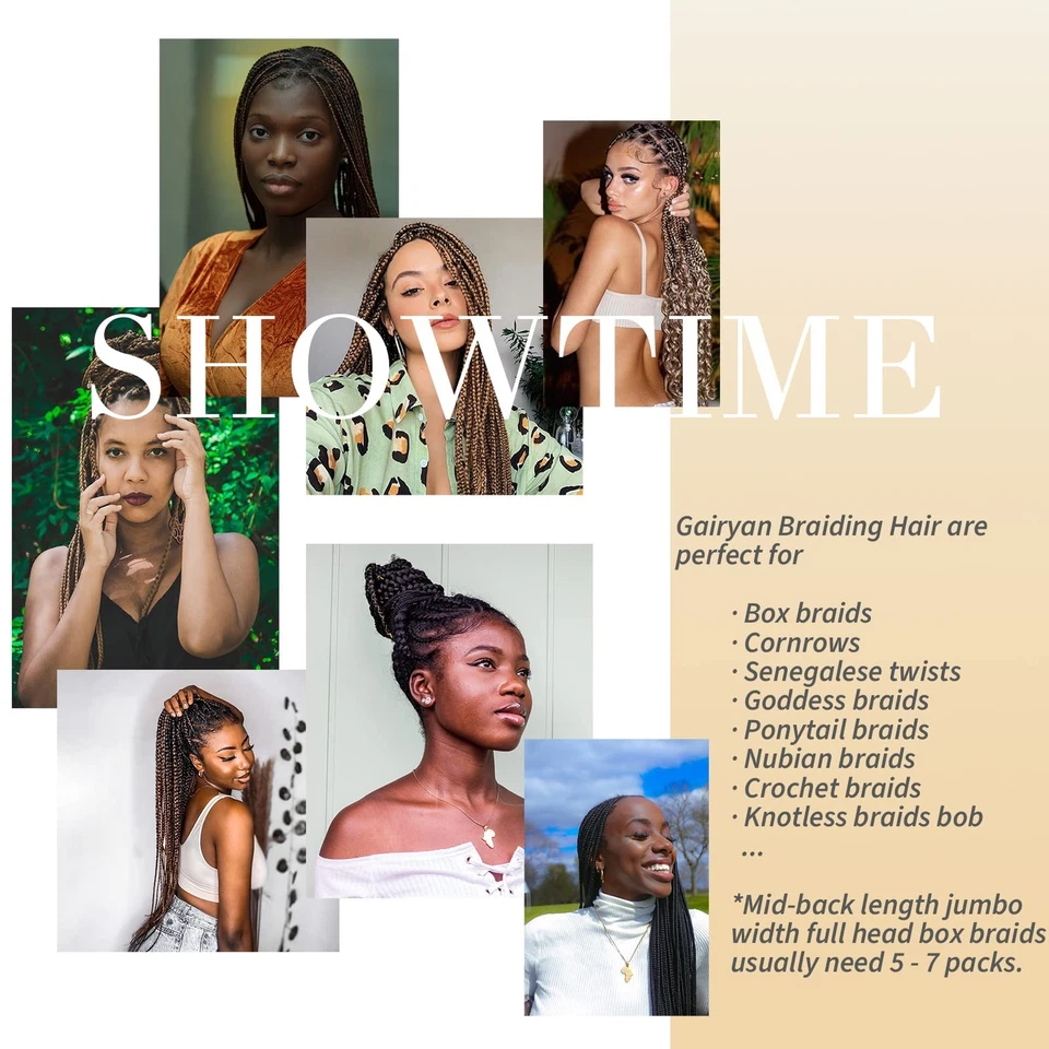 Meches Tresse Cheveux 1 Paquet 24" Meches pour Tresses Africaine Rajout Cheve... - Photo 4/4