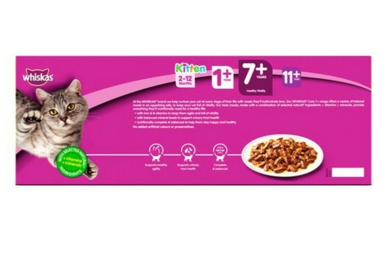 Whiskas Plus Poultry Selection in Jelly Cat Pouches Casserole