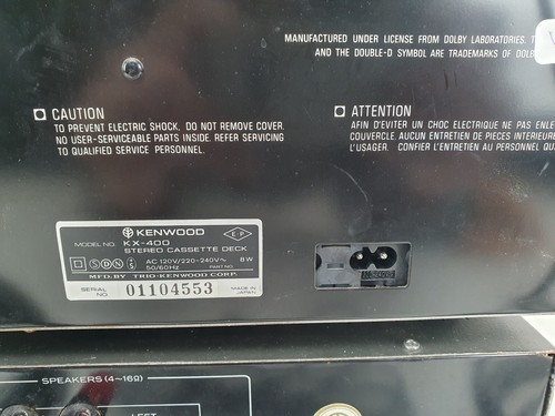 Kenwood KA-300 Amplifier - KX-400 Cassette deck - KT-400 Tuner - Nice Serviced s - Picture 19 of 21