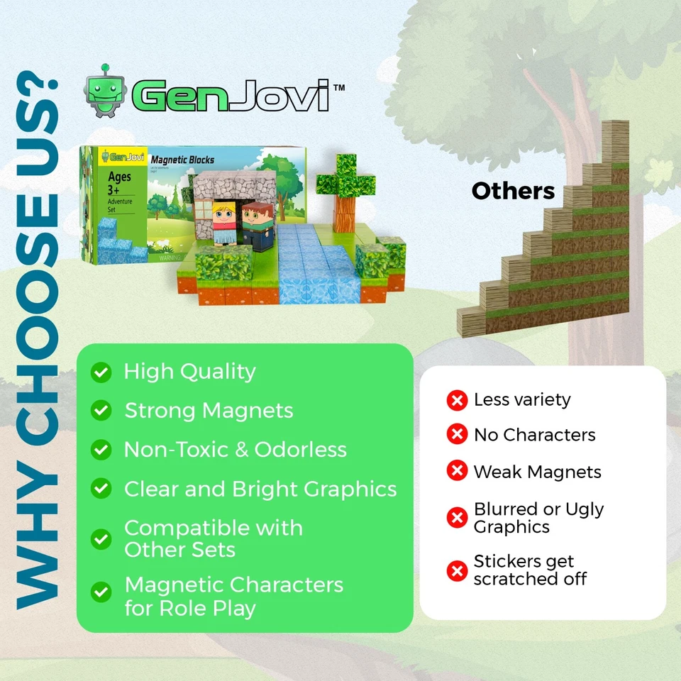 Magnetic Cubes - 120 piece - Adventure Set - STEM - Montessori - Image 2 of 4