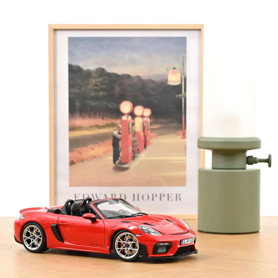 PORSCHE 718 SPYDER RS 2023 Guards Red Norev 187271 Die Cast 1/18 New - Immagine 2 di 4