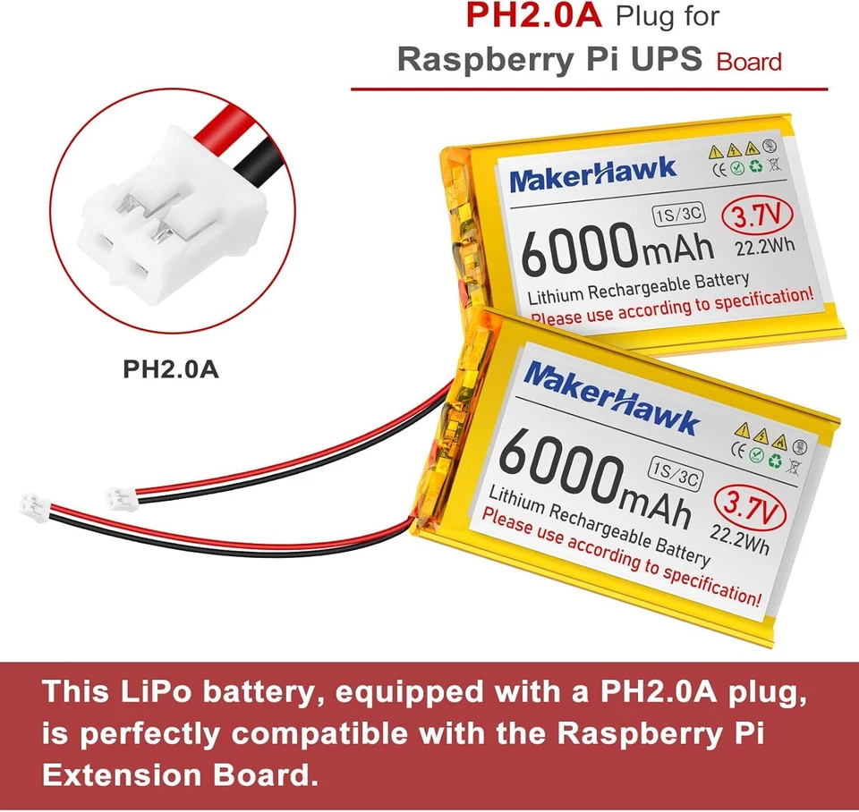 3,7 V 6000 mAh LiPo-Akku, wiederaufladbar, 1S 3C 106090 Lithium-Polymer-Akku - Bild 2 von 4