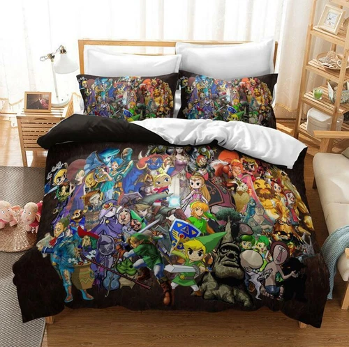 Juego de funda nórdica Legend of Zelda Games edredón Doona cama individual doble tamaño queen - Imagen 21 de 28