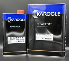 Karocle Spot Panel Clear Coat Gallon 4:1 High Gloss Automotive Kit Med Hardener