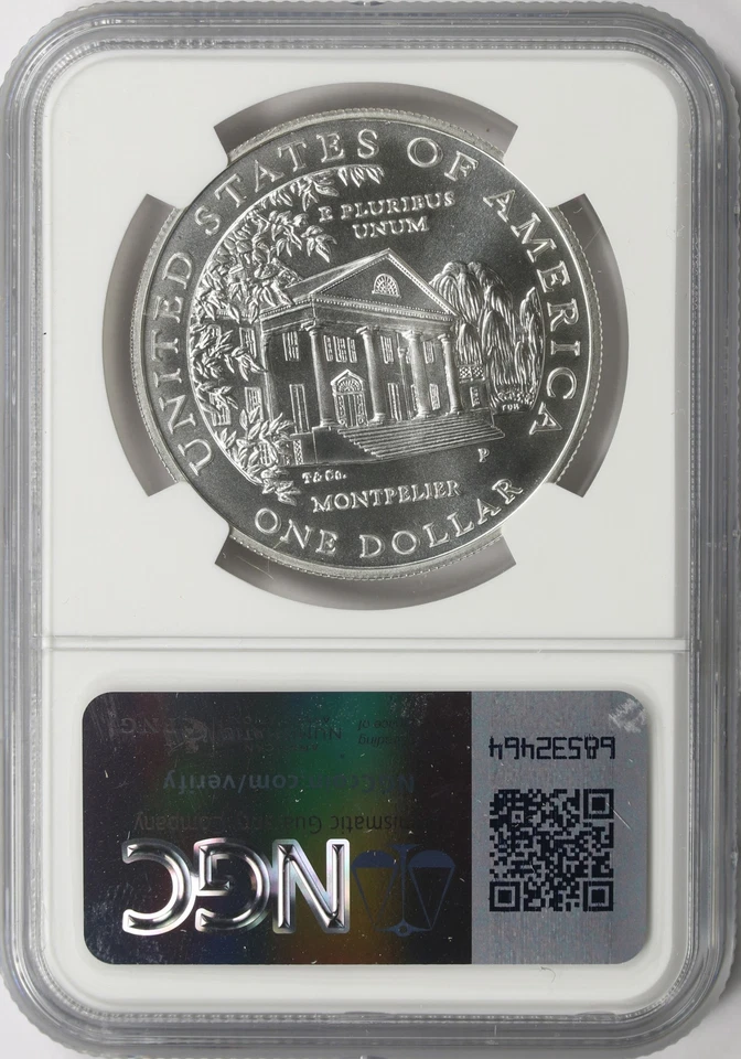 1999-P Dolley Madison  Silver Dollar $1 NGC MS70 - Image 2 of 4