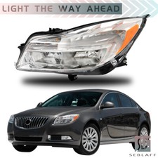 Headlight For Buick Regal 2011-2013 Halogen Headlamp Chrome Driver Left Side