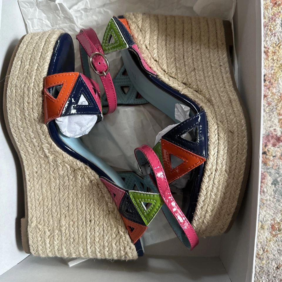 Cuñas de cuero Baldinini Trend multicolor talla 38 nuevas con caja Foto 3 de 4