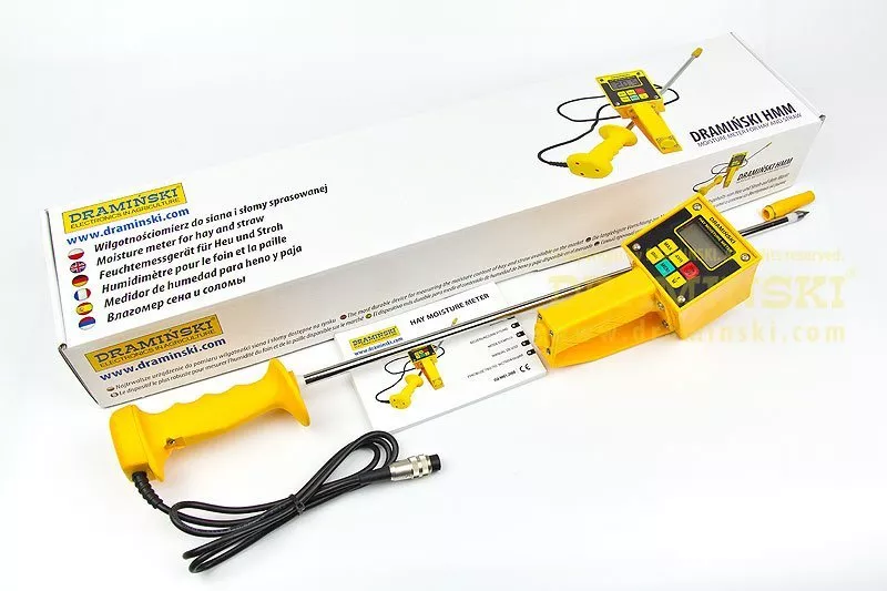 Draminski HMM Hay Moisture Meter Tester w Probe Digital LCD Display Durable