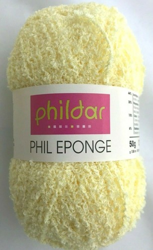 Phildar Phil Eponge #02 Citron Yellow Fingering Boucle Yarn Skeins Acrylic - Picture 1 of 4