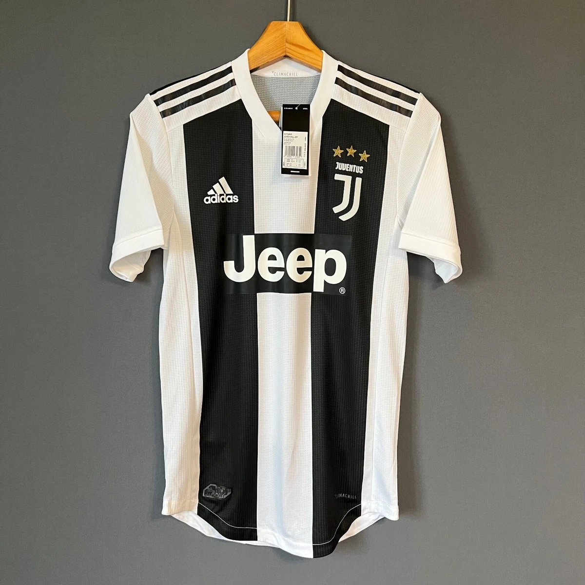 Cristiano Ronaldo Juventus 2018 2019 DEBUT UEFA Jersey Camiseta Shirt S  SKU# CF3489