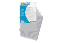 50 Sheet Protectors Document Paper Clear Sleeves Plastic Page Protect 8.5" x 11"