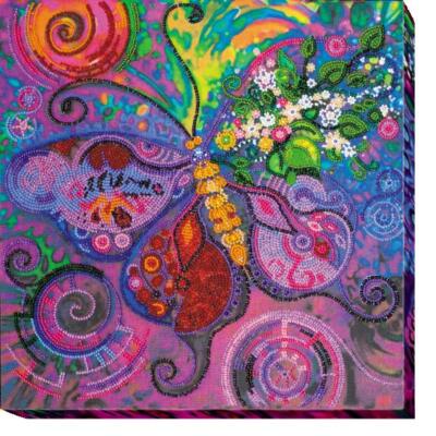 Bead embroidery kit Flight of the butterfly needlework kit Art beadwork pattern